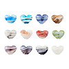 Cheriswelry 24Pcs 12 Colors Handmade Lampwork Beads LAMP-CW0001-03-22