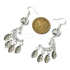 304 Stainless Steel & Tibetan Style Alloy Dangle Earrings EJEW-TA00471-3