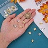 12Pcs 430 Stainless Steel Small Flower Connector Charms JX239A-3