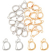 ARRICRAFT 20Pcs 2 Colors Rack Plating Brass Fold Over Clasps KK-AR0003-92-1