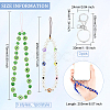 Olycraft 3Pcs 3 Style Glass Pearl & Lampwork & Glass Seed Beads Mobile Straps KEYC-OC0001-19-2