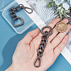 Unicraftale 2Pcs Aluminum & Iron & Zinc Alloy Oval Link Purse Strap Extenders FIND-UN0003-19B-5