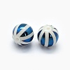 Opaque Spray Painted Glass Beads LAMP-P050-F04-8mm-2