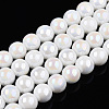 Electroplate Opaque Glass Beads Strands GLAA-T032-P10mm-AB02-1