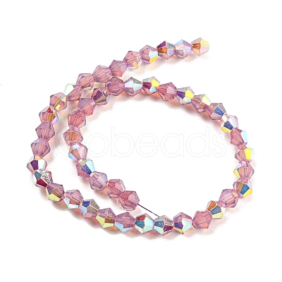 Baking Painted Transparent Glass Beads Strands GLAA-F029-TM6mm-07-1