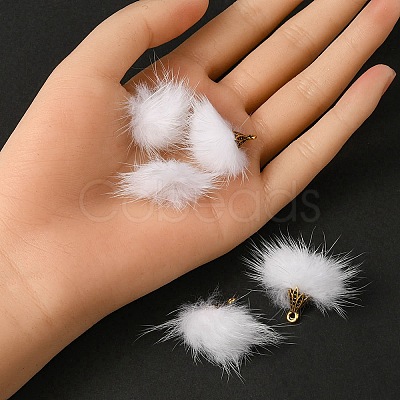 Faux Mink Fur Tassel Pendant Decorations FIND-YW0002-24D-1