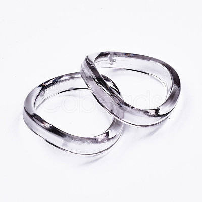 Transparent Acrylic Finger Rings RJEW-T010-01A-1