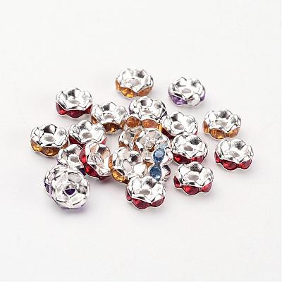 Acrylic Rhinestone Spacer Beads X-RSB6mm-1