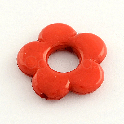 Opaque Acrylic Flower Bead Frames SACR-Q099-M67-1