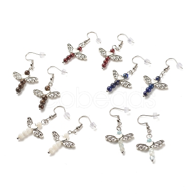 Alloy Angel Dangle Earrings EJEW-JE04872-1