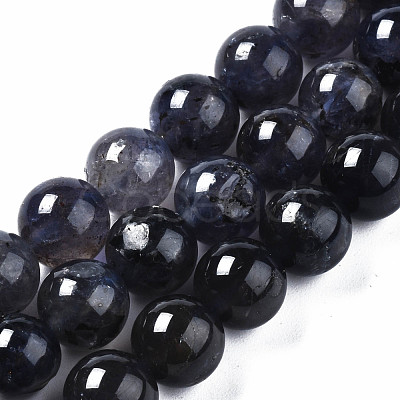 Natural Iolite/Cordierite/Dichroite Beads Strands G-S376-005B-1