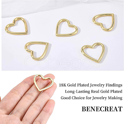 BENECREAT 10Pcs Brass Linking Rings KK-BC0004-80-1