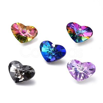 Glass Rhinestone Pendants RGLA-A024-B01-M1-1