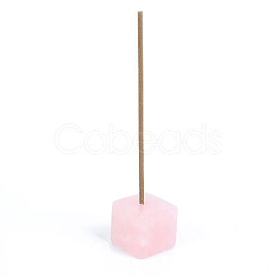 Natural Rose Quartz Incense Burners Holder PW-WG6B9B9-14-1