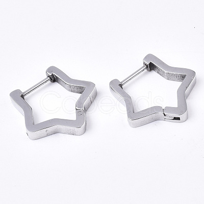 Tarnish Resistant 304 Stainless Steel Huggie Hoop Earrings EJEW-N016-002-1