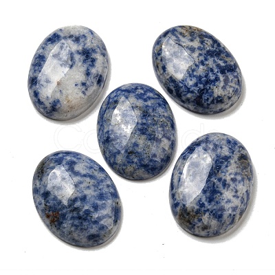 Natural Blue Spot Jasper Cabochons G-C115-01B-36-1