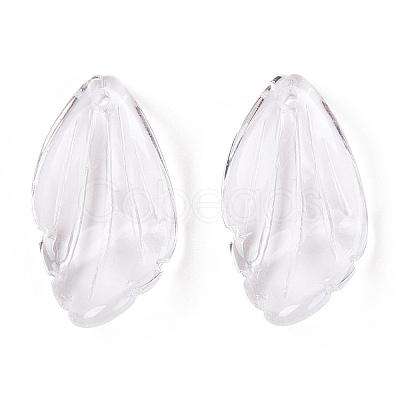 Transparent Glass Petal Beads GLAA-N001-11-1