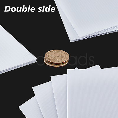 AHADERMAKER 8 Sheets Plastic Corrugated Cardboard Sheets Pads DIY-GA0003-07B-1