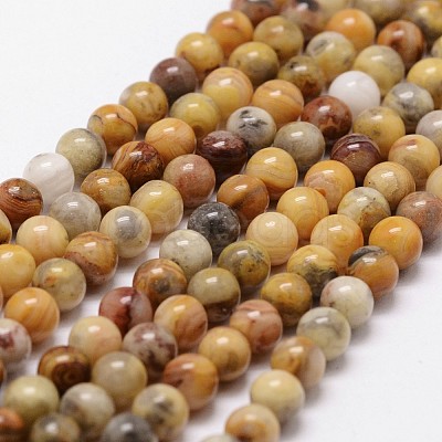 Natural Crazy Lace Agate Beads Strands X-G-D840-70-4mm-1