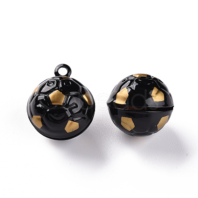 Baking Painted Brass Bell Pendants KKB-S002-013A-1