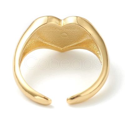 Brass Enamel Cuff Rings RJEW-O043-10G-1