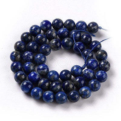 Natural Lapis Lazuli Beads Strands G-G423-8mm-A-1