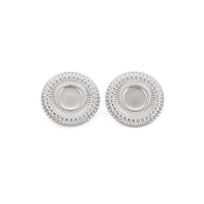 Non-Tarnish 304 Stainless Steel Clip-on Earring Settings STAS-N097-262P-1