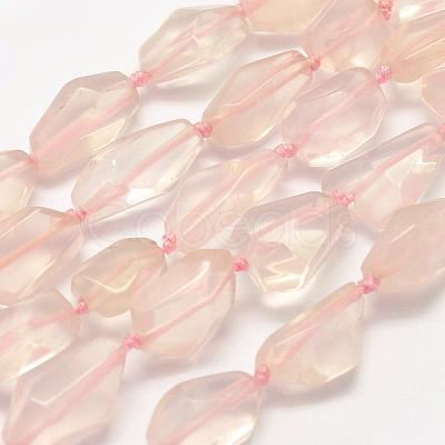 Natural Rose Quartz Beads Strands G-L464-30-1