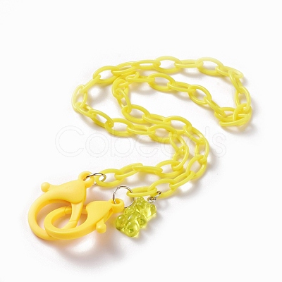 Personalized ABS Plastic Cable Chain Necklaces NJEW-JN03220-06-1