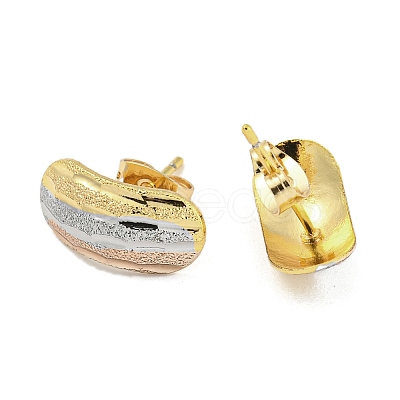 Brass Ear Studs EJEW-P261-13ML-1