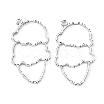 Alloy Open Back Bezel Pendants PALLOY-WH0075-01P-1