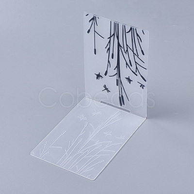 Transparent Clear Plastic Stamp/Seal X-DIY-WH0110-04A-1