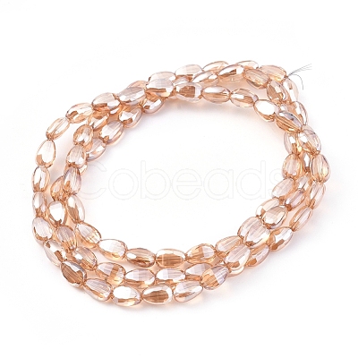 Electroplate Glass Beads Strands EGLA-G036-A-PL01-1