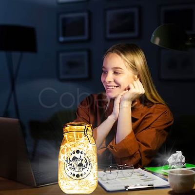 PVC Lamp Film for DIY Colorful Light Hanging Lamp Frosted Glass Jar DIY-WH0505-014-1