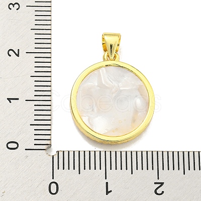 Brass Micro Pave Clear Cubic Zirconia Pendants KK-K354-04G-11-1