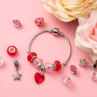 DIY Valentine's Day Themed Jewelry Making Kits DIY-LS0001-86-1