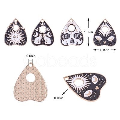 20Pcs 4 Style Alloy Enamel Pendants ENAM-SZ0003-15-1