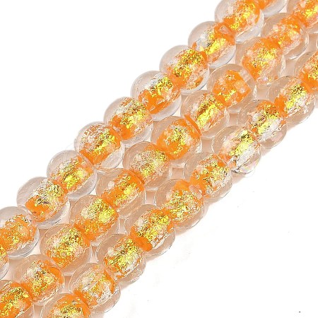 Handmade Foil Lampwork Beads Strands FOIL-K003-04F-1