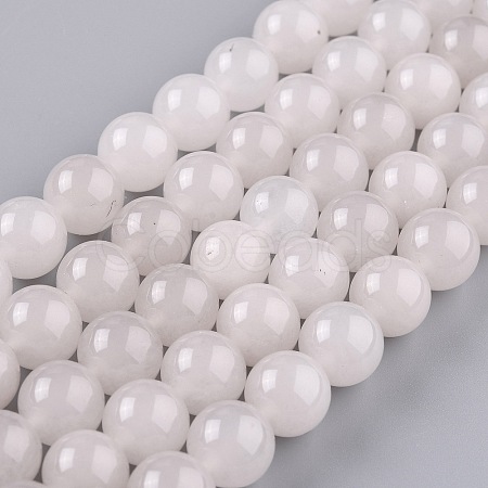 Natural White Jade Beads G-J390-C03-28-1