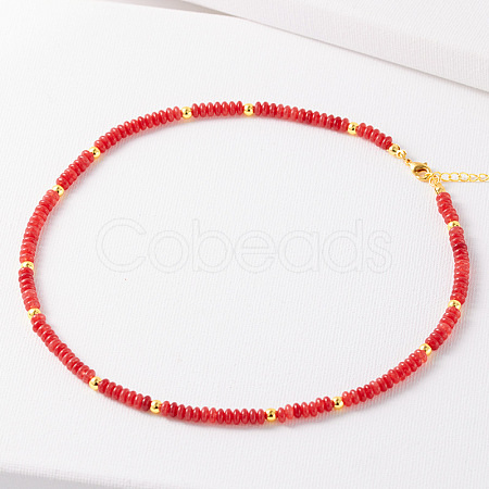 Simple Design Natural Carnelian Beaded Necklaces for Women JH7309-11-1