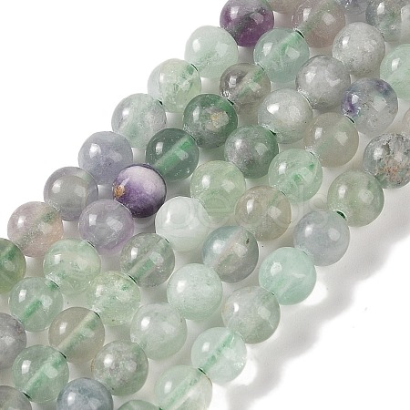 Natural Fluorite Beads Strands G-P530-B04-02-1