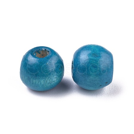 Dyed Natural Wood Beads X-WOOD-Q006-8mm-02-LF-1