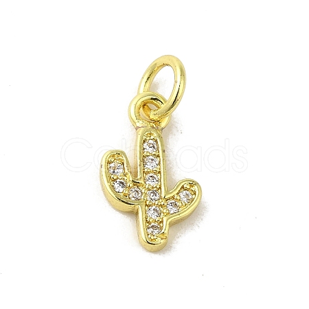 Real 18K Gold Plated Brass Pave Cubic Zirconia Pendants KK-M283-05A-G-1