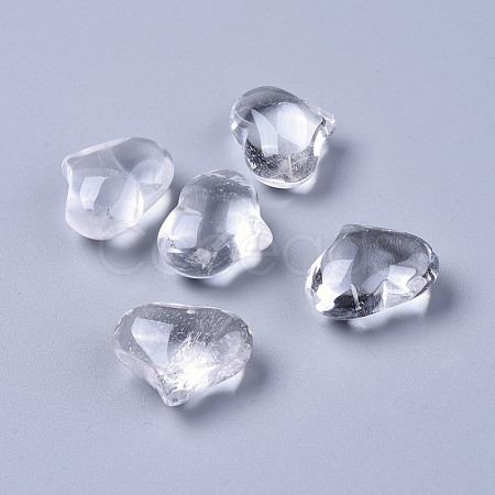 Natural Quartz Crystal Heart Palm Stone G-F659-A06-1