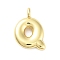 Rack Plating Brass Pendants, Cadmium Free & Lead Free, Long-Lasting Plated, Real 18K Gold Plated, Letter Q, 17.5x13x4.5mm, hole: 2.5mm