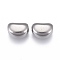 Non-Tarnish 304 Stainless Steel Beads, Heart, Stainless Steel Color, 8x5.5x5mm, Hole: 1.6mm