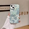 Butterfly Pattern Silicone Mobile Phone Cover, Fit for iphone 15, Turquoise, 15x7.5x0.8cm