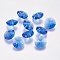 Faceted Glass Rhinestone Charms, Imitation Austrian Crystal, Cone, Sapphire, 10x4.5mm, Hole: 1mm