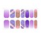 Full Cover Ombre Nails Wraps, Glitter Powder Color Street Nail Strips, Self-Adhesive, for Nail Tips Decorations, Colorful, 24x8mm, 14pcs/sheet