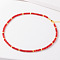 Simple Design Natural Carnelian Beaded Necklaces for Women, 